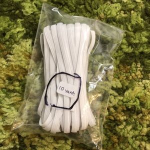 Craft & sewing project elastic ~ 10 Yards White  .25" = 1/4" wide by 10yds